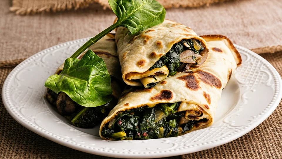 Ispanaklı Mantarlı Krep
