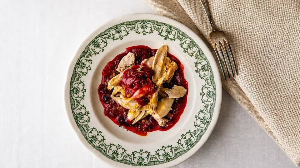 Cranberry Soslu ve Zerdeçallı Tavuk