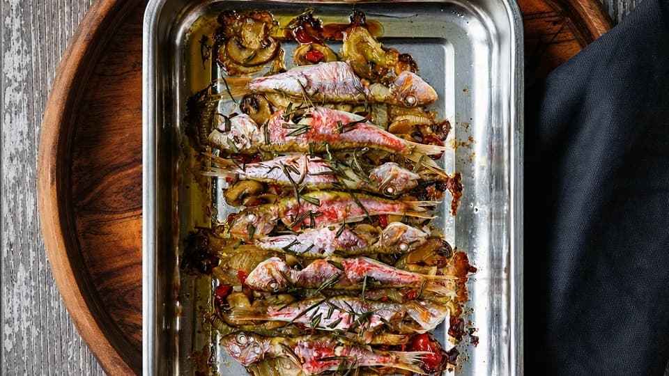 Fırında Mantarlı Tekir