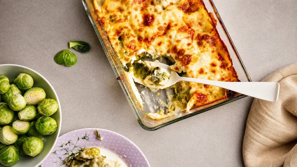 Fırında Beşamel Soslu Brüksel Lahanası