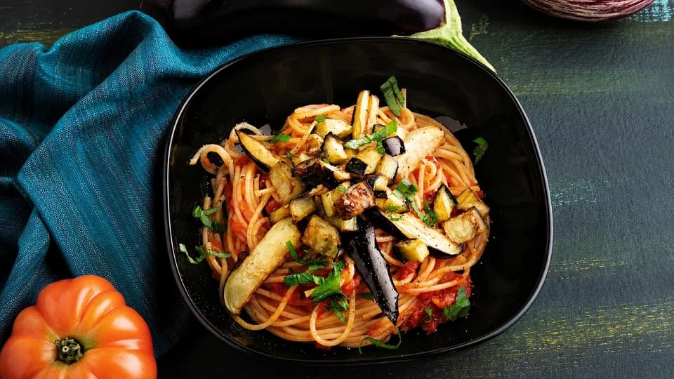 Patlıcanlı Spagetti