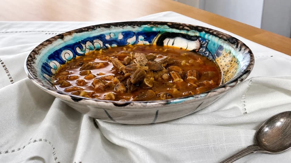 Kuru Bamya Çorbası