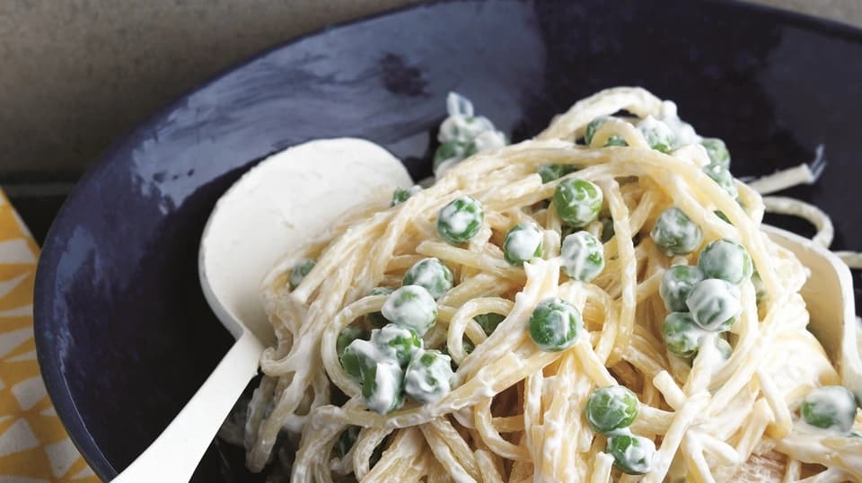 Bezelyeli Yoğurtlu Spagetti