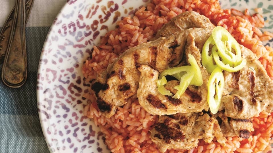Tavuk Külbastı ve Domatesli Pirinç Pilavı