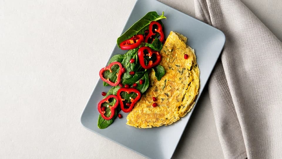 Narlı Ispanaklı Omlet